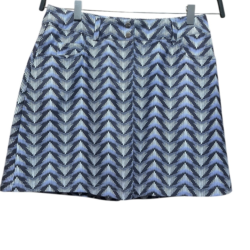 Slazenger Golf Skort lcy Purple Skirt Chevron Print 5 Pocket Skort Size 2